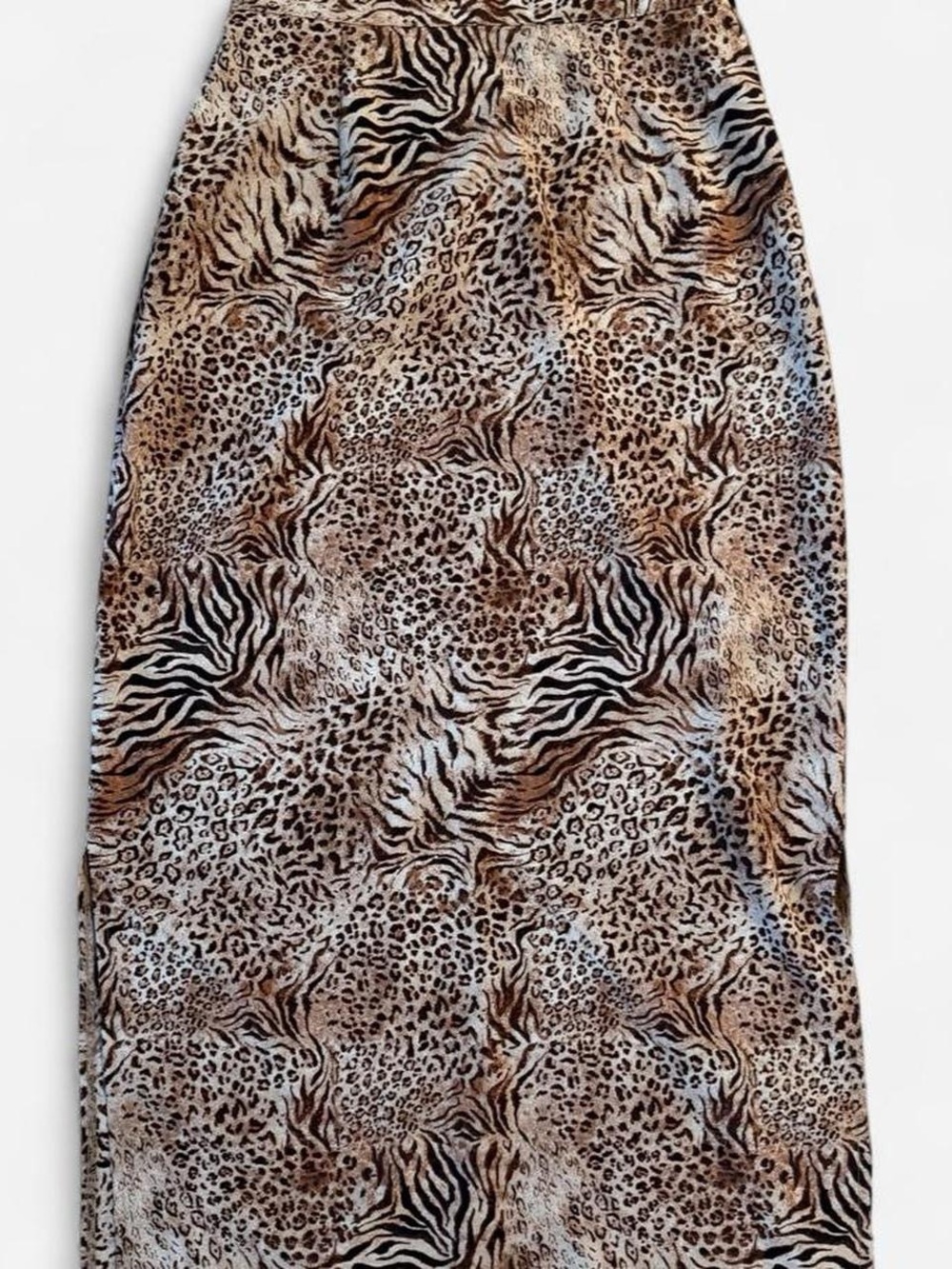 Briggs New York Animal-Print Pencil Skirt in Brown and Black